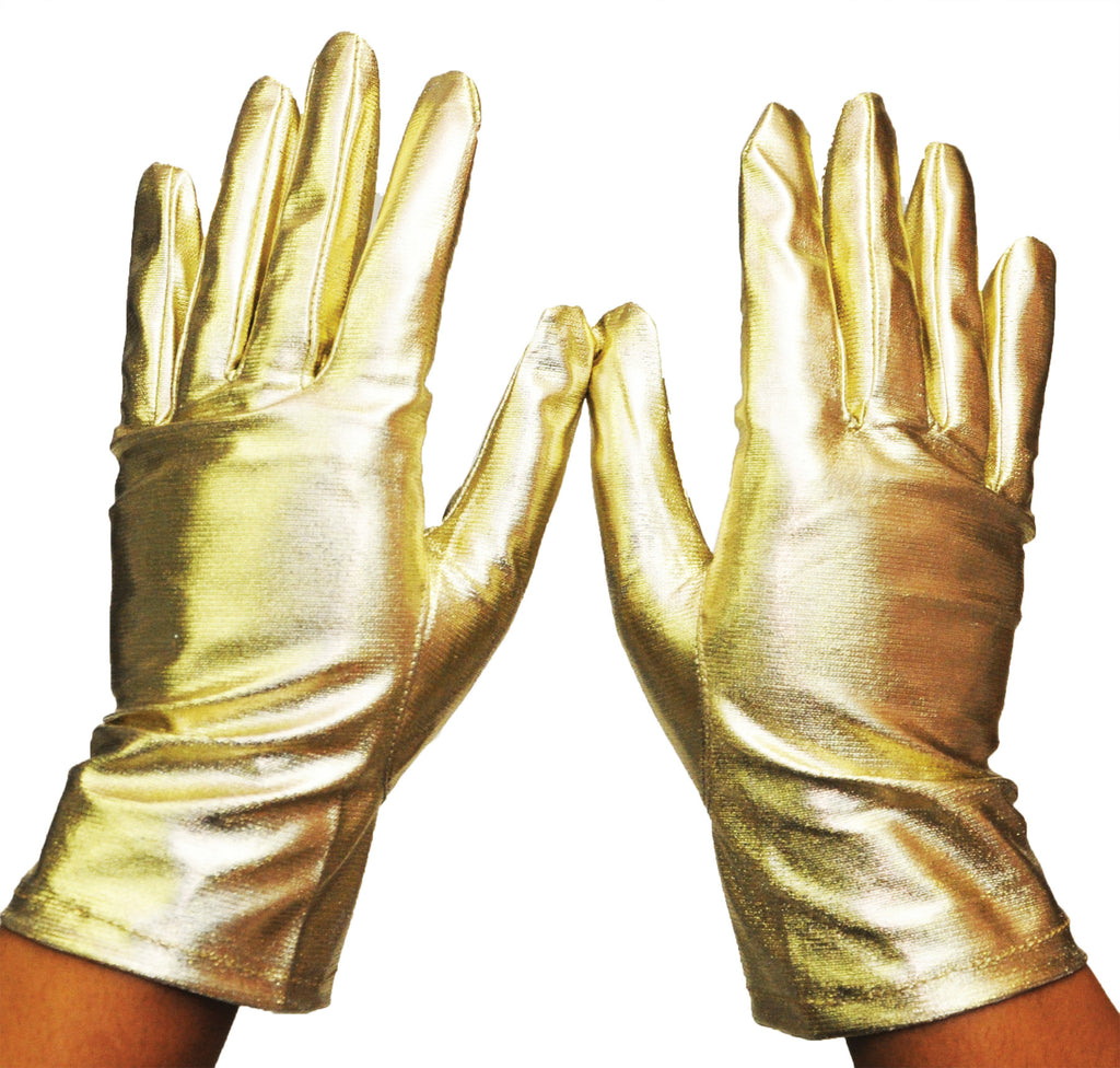 Gloves Reg Metallic Gold