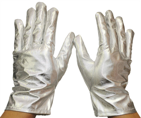 Gloves Reg Metallic Silver