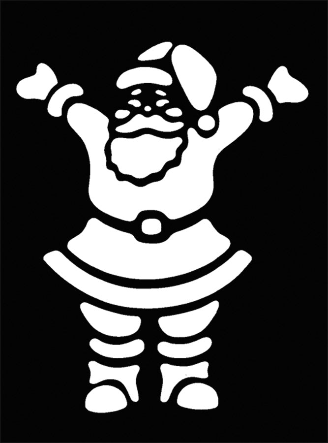 Stencil Happy Santa Brass