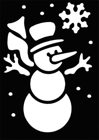 Stencil Snowman Brass