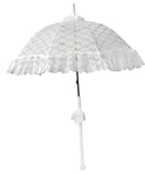 Parasol Dlx Lace Ruffle White