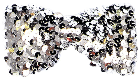 Bow Tie Sequin Silver