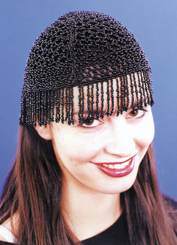 20s Beaded Cap Blk