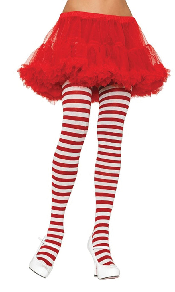 Tights Striped Red White