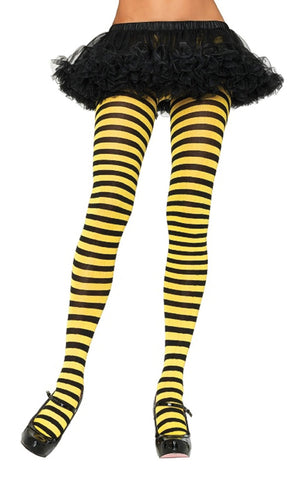 Tights Striped Yellow Black