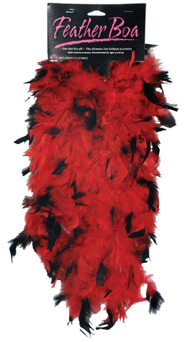 Boa 5ft Red W Black Feather