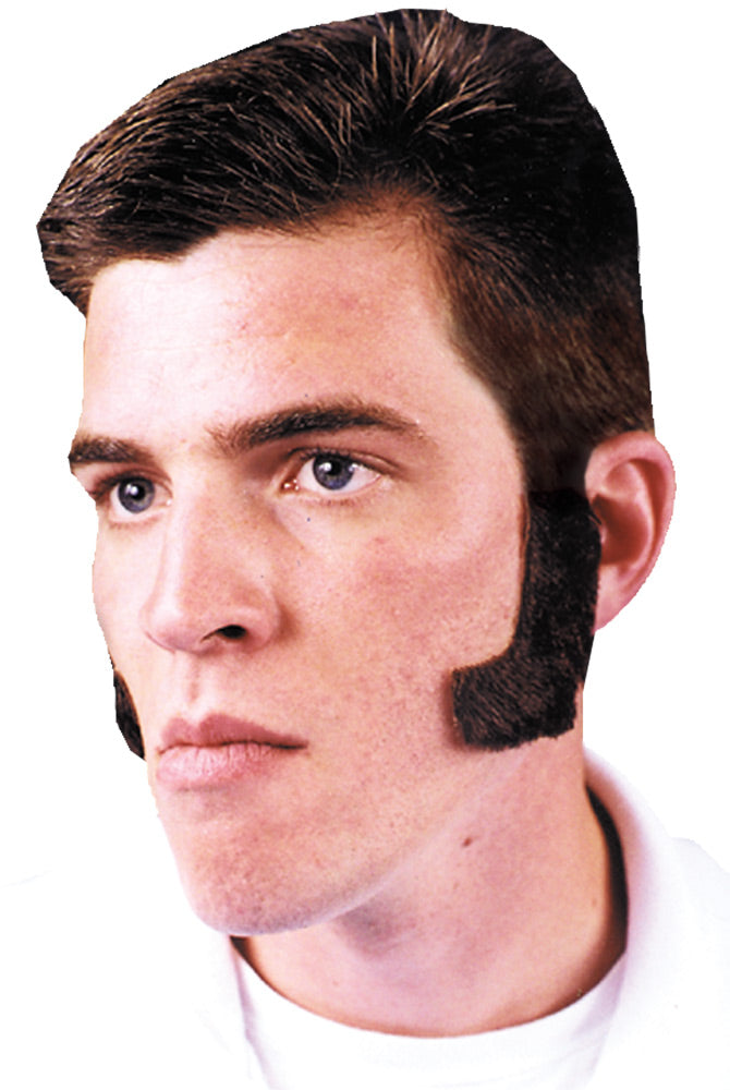 Sideburns Lt Brown Human Hair