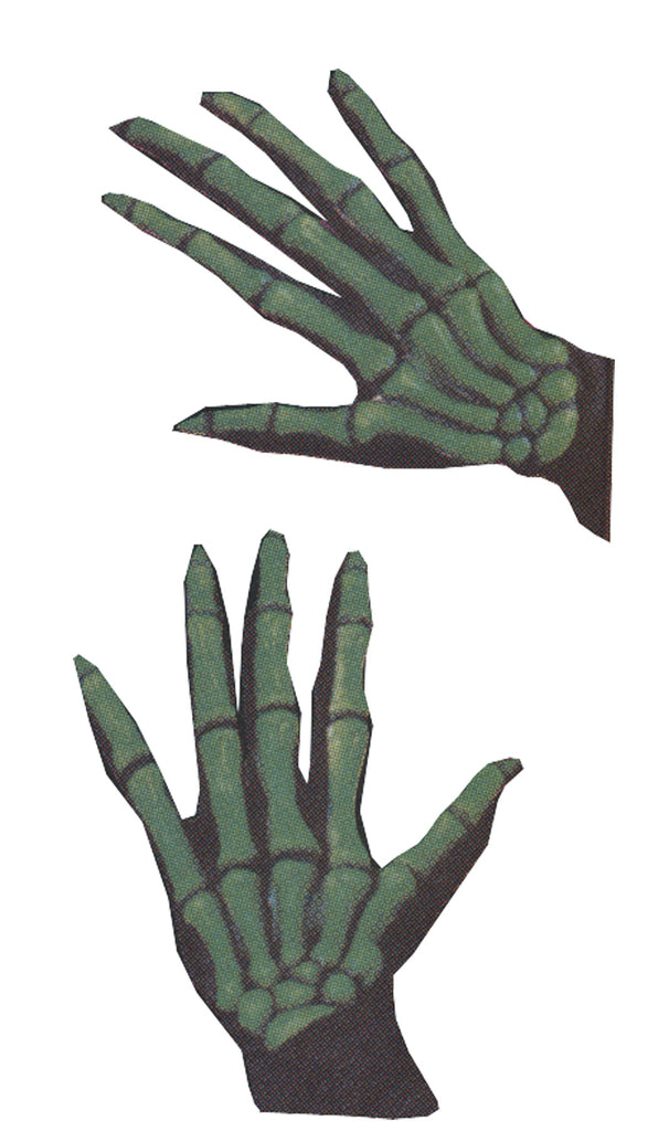 Gloves Skeleton Ovrsze Grn