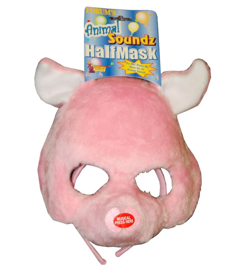 Pig Half Mask With Fun Sound