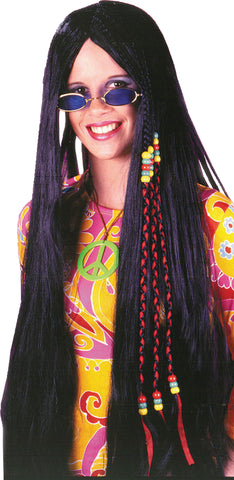 Wig Braided Hippie 33in Blk