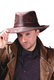 Fedora Black Leather-look