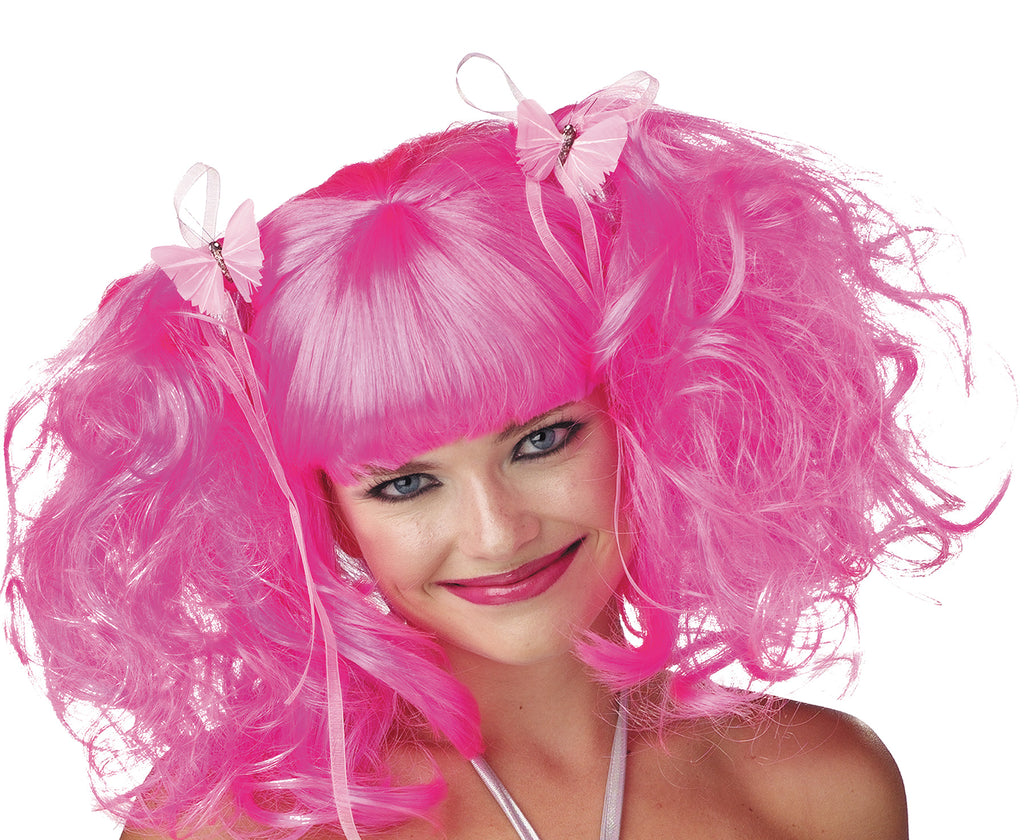 Wig Pixie Pink Rose