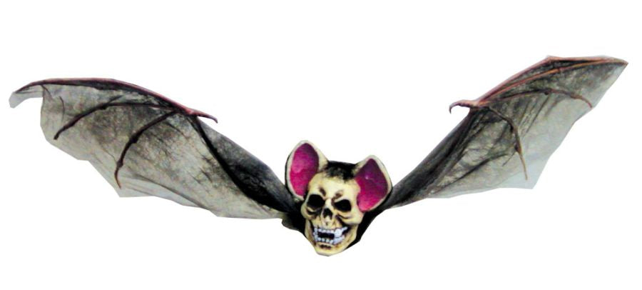 Bat With Skull Head Med Brown