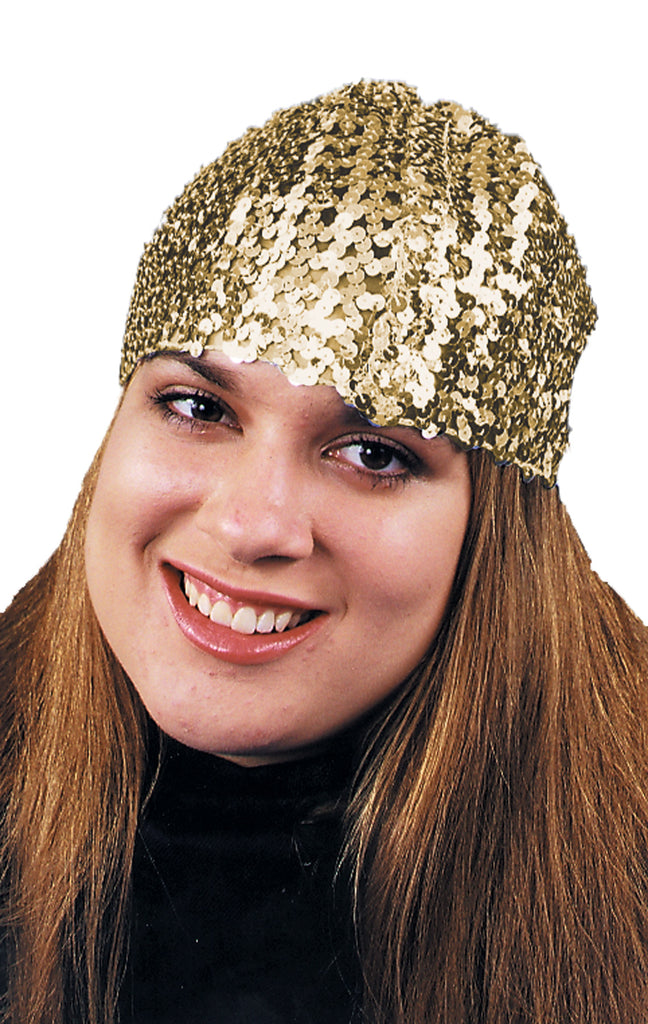 Cloche Hat Sequin Gold