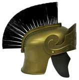 Roman Helmet Gold W Red Brush