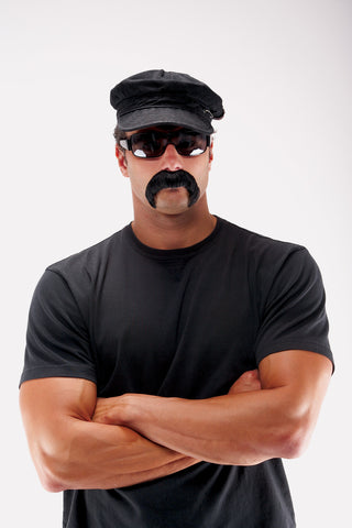 Mustache The Biker Black