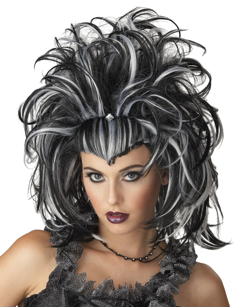 Wig Evil Sorceress Black White