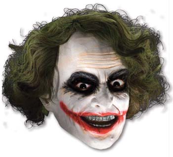 Joker 3-4 Vinyl Mask W Hair