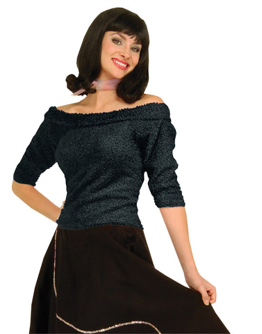 Sock Hop Top Black