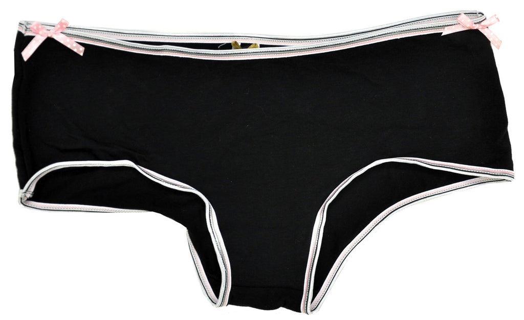 Boyshorts W-bow Black 2x