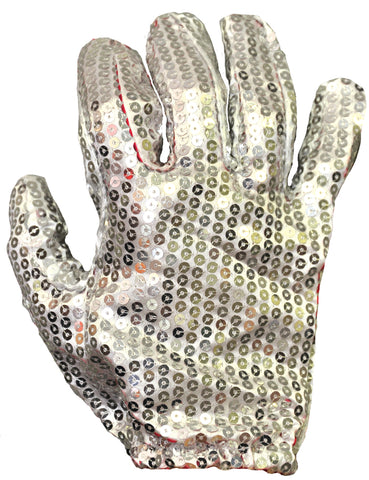 Glove White Sequin