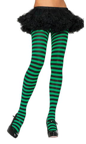 Tights Striped Bk-kelly Gr