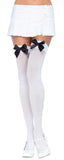 Stockings Thi Hi W/bow Bk/pk