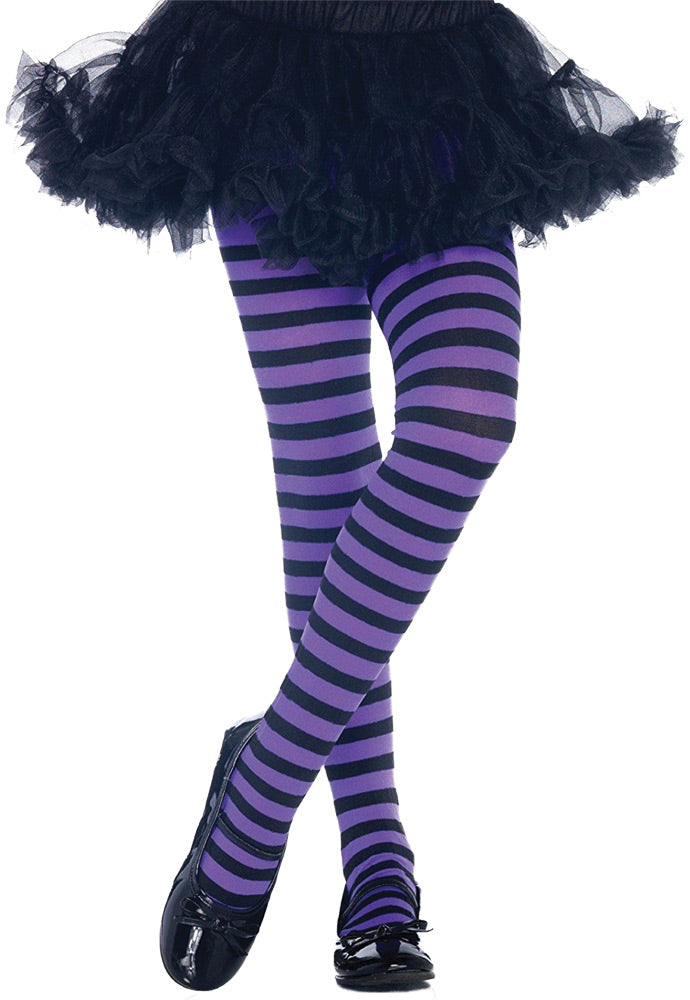 Tights Child Striped Bk/pr 4-6