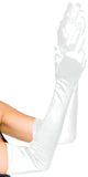 Gloves Satin Long White