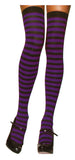 Stockings Thi Hi Striped Bk/rd