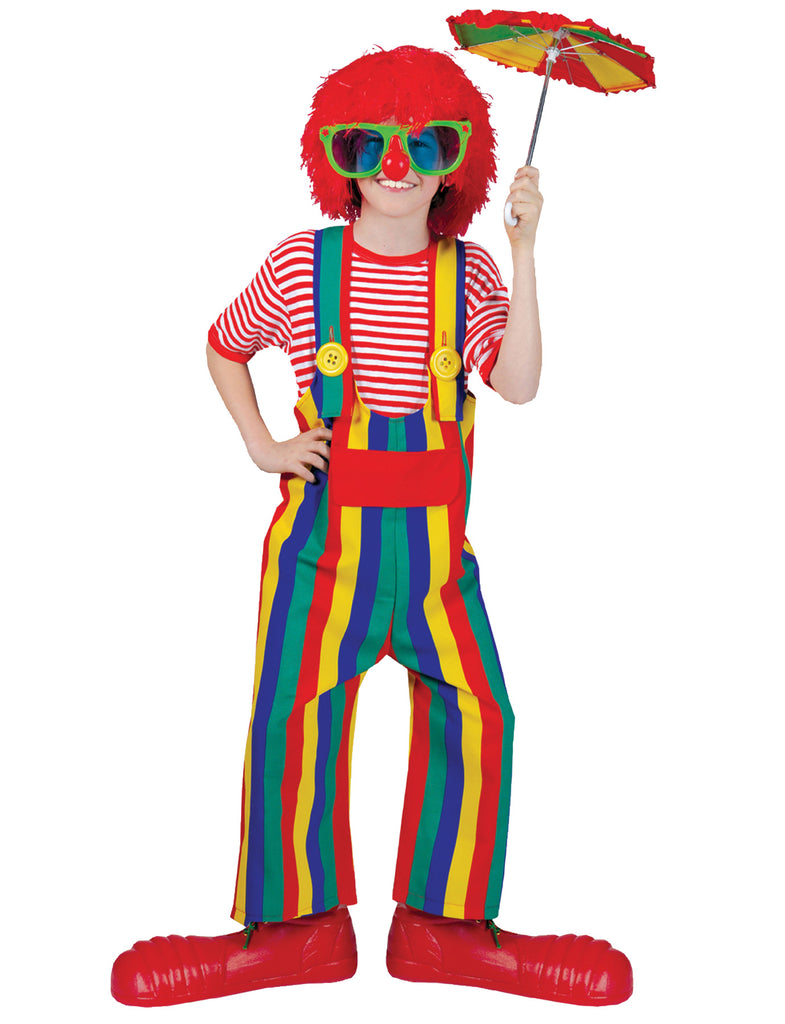 Striped Clown Overalls Ch Med