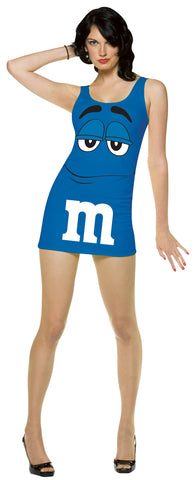 M&m Tank Dress Blue Adult 6-10