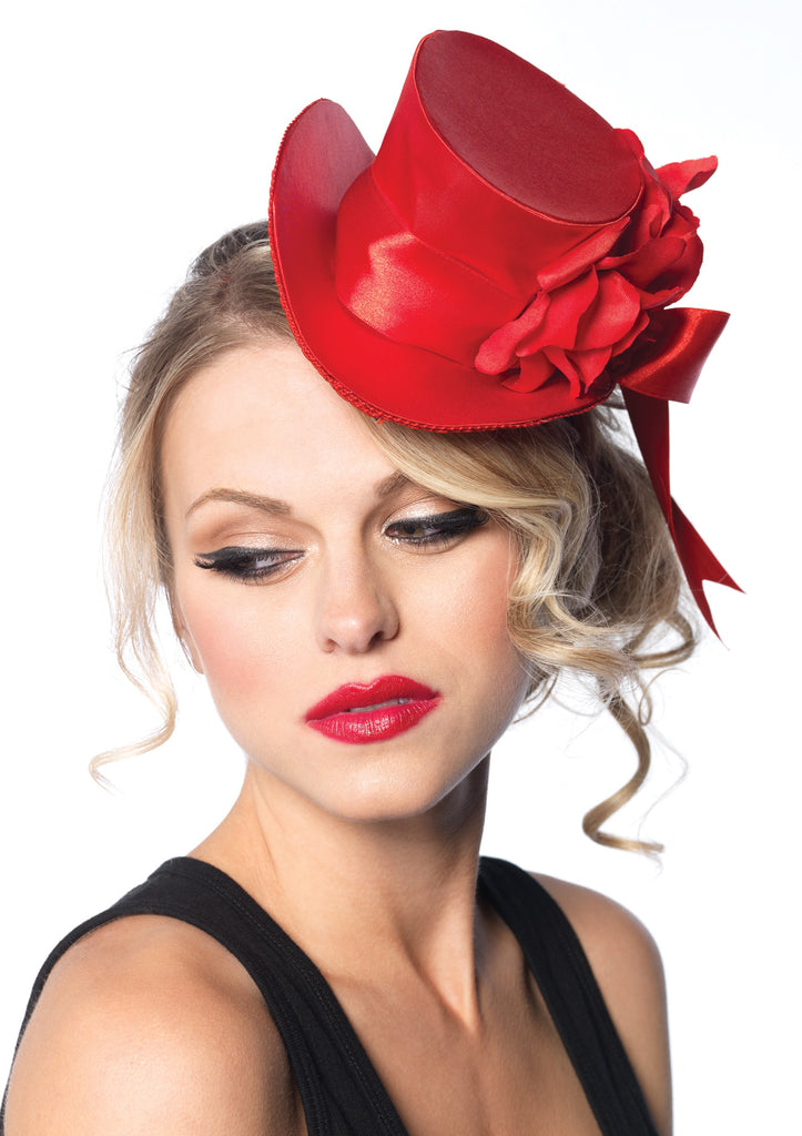 Top Hat Mini Satin Red