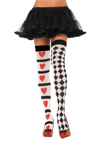 Tights Harlequin And Hearts