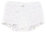 Boy Shorts Ruffled White