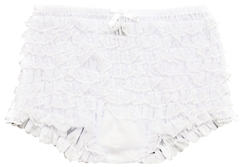 Boy Shorts Ruffled White