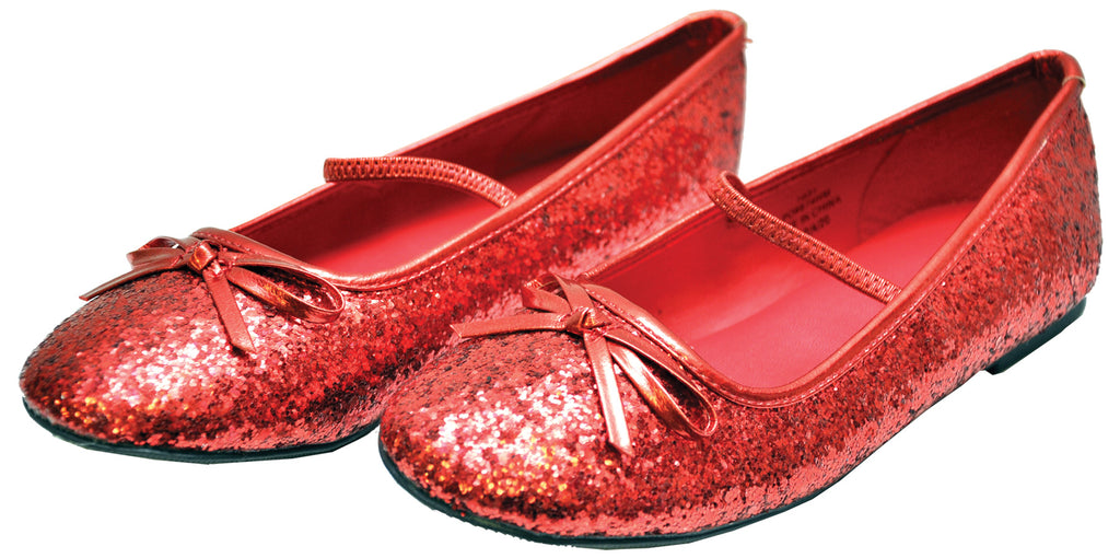 Flat Ballet Glitter Ch Red Xsm