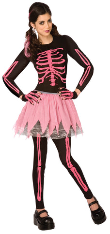 Pink Punk Skeleton Adult Xsm