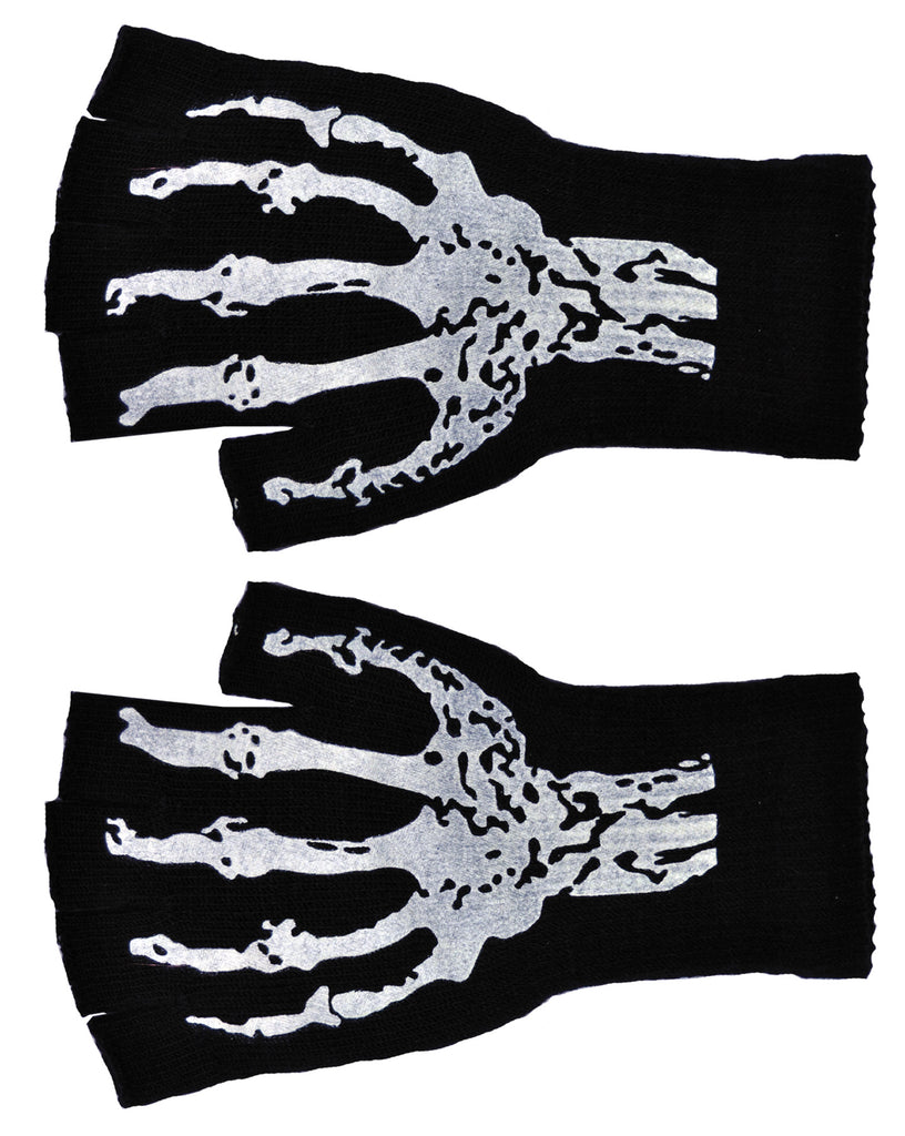 Gloves Short Fingerless W Skel