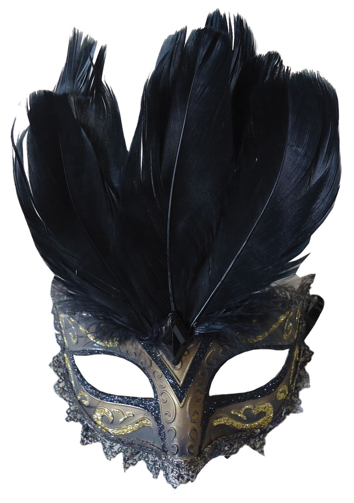 Carnivale Eye Mask Black Gold