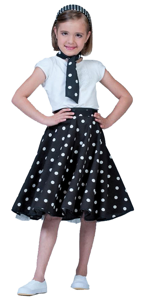 Sock Hop Skirt Child Black Whi