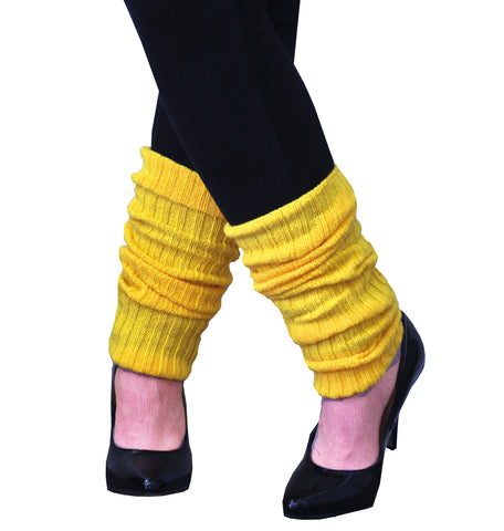 Leg Warmers Adult Neon Yellow