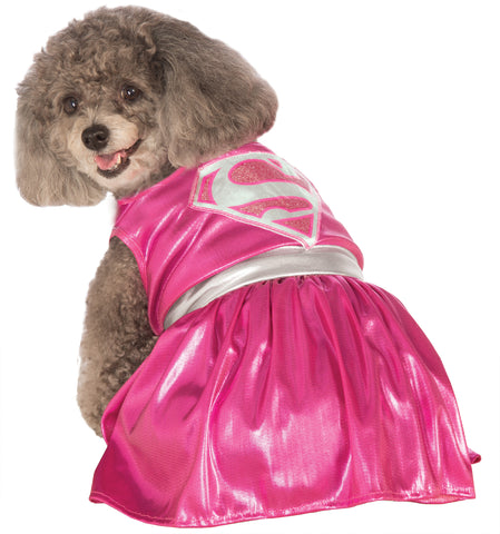 Pet Costume Pink Supergirl Xlg