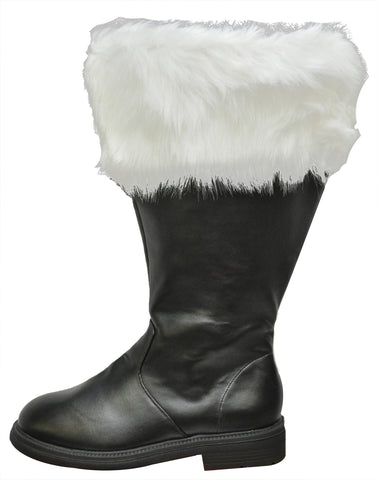 Santa Boot Wide Calf Fur Cuff