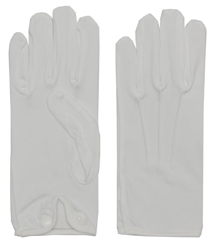 Gloves Men Nylon W Snap White*