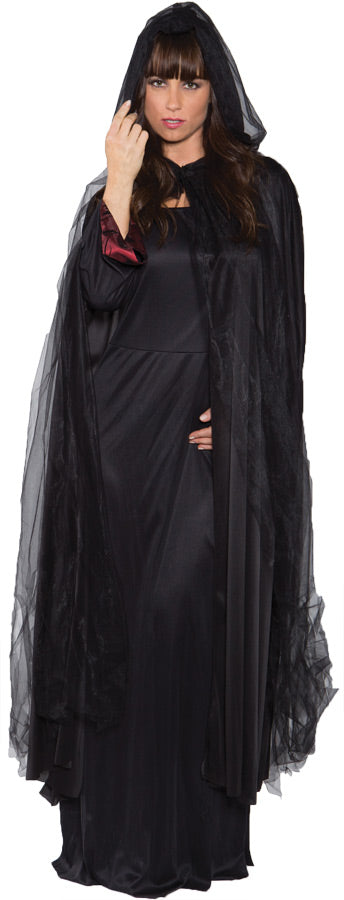 Ghost Cape Full Black Adult