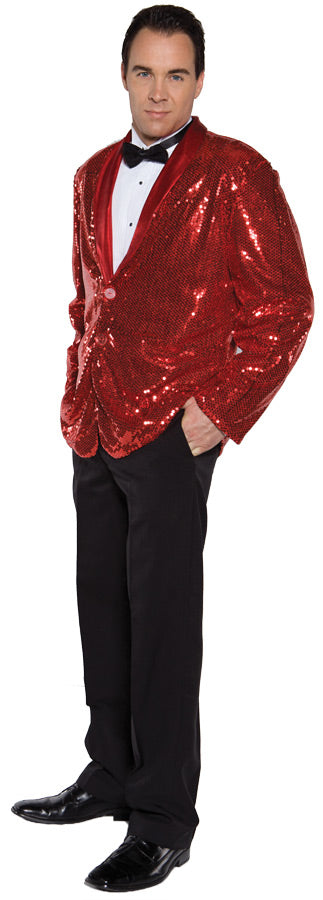 Sequin Jacket Red Adult One Sz