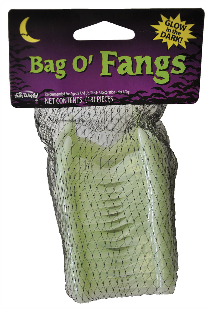 Fangs Glow In A Mesh Bag