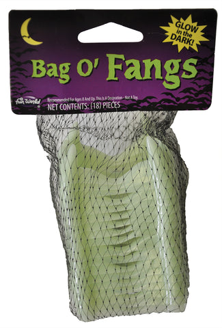 Fangs Glow In A Mesh Bag