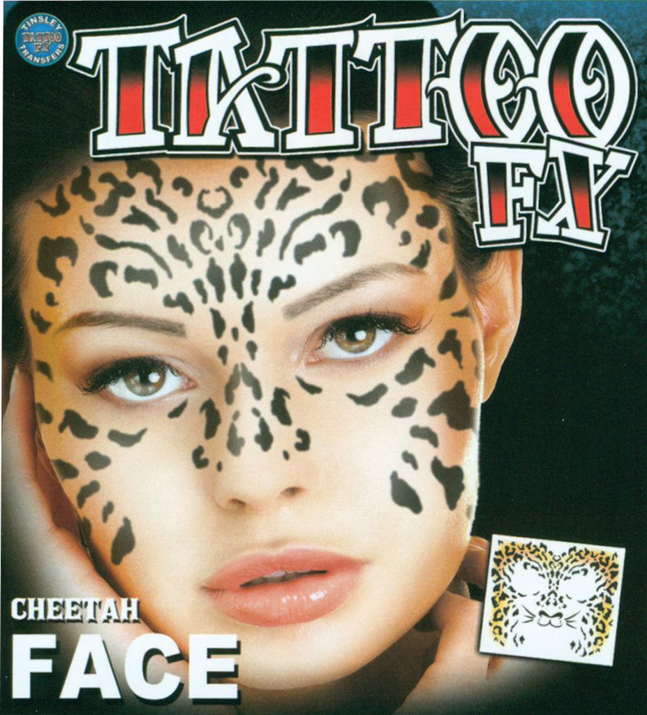 Face Tattoo Cheetah Face